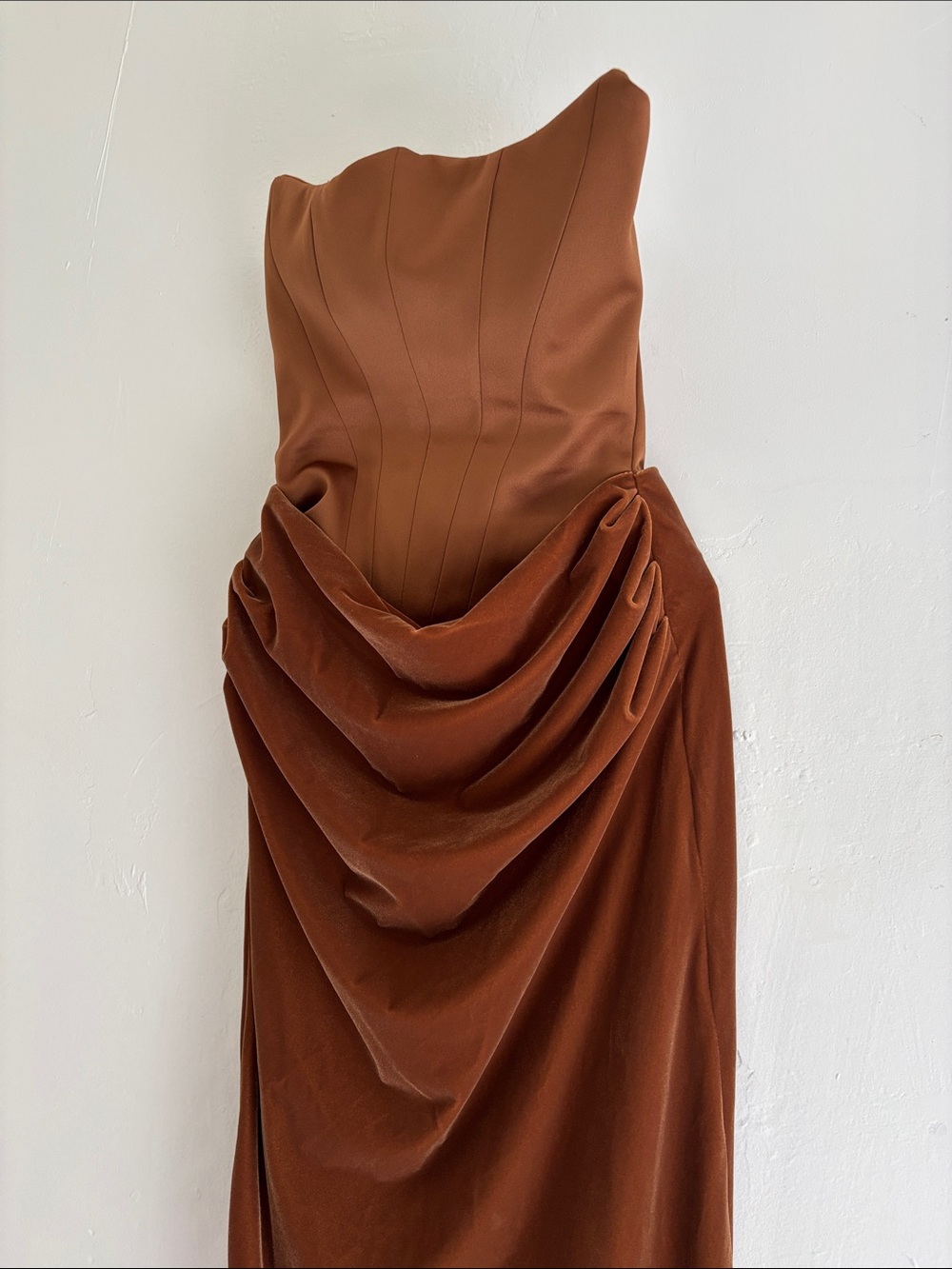 🤎 House of CB Brown Strapless Corset Maxi Dress — Size S (Bigger Cup D-E) - Picture 5 of 10